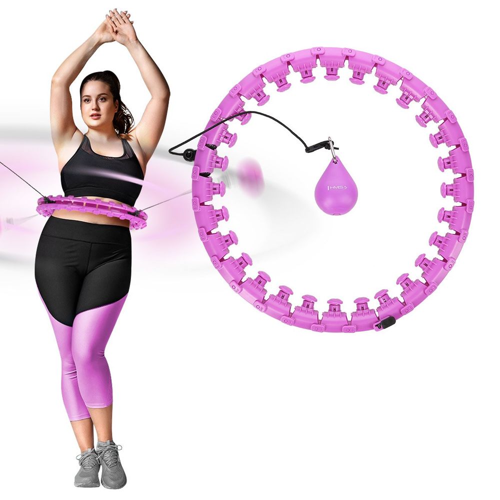 Hhw12 plus size hula hoop ljubičasti s utegom hms slika 2