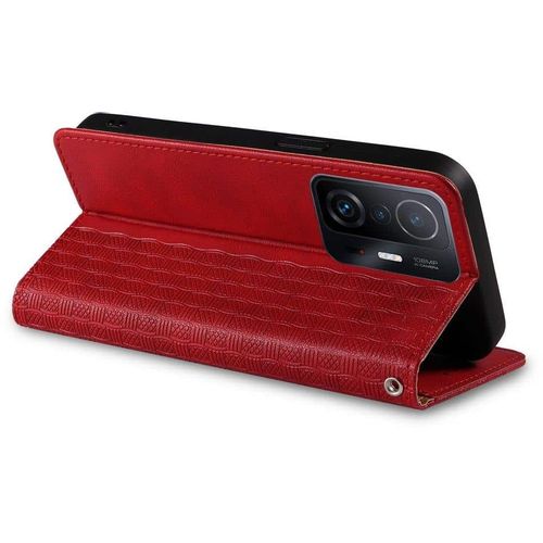 Torbica novčanik s magnetnom zatvaranjem za Samsung Galaxy A52 5G + mini privjesak za trakicu crvena slika 5