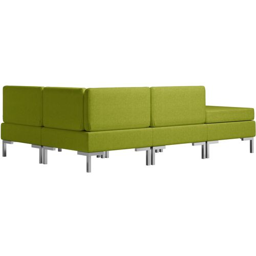 4-dijelni set sofa od tkanine zeleni slika 32