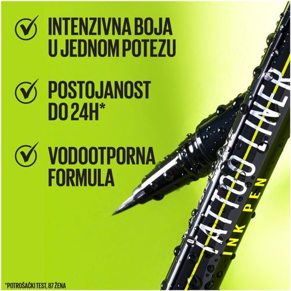 Maybelline New York Tattoo Liner Ink Tuš za oči Black  slika 5