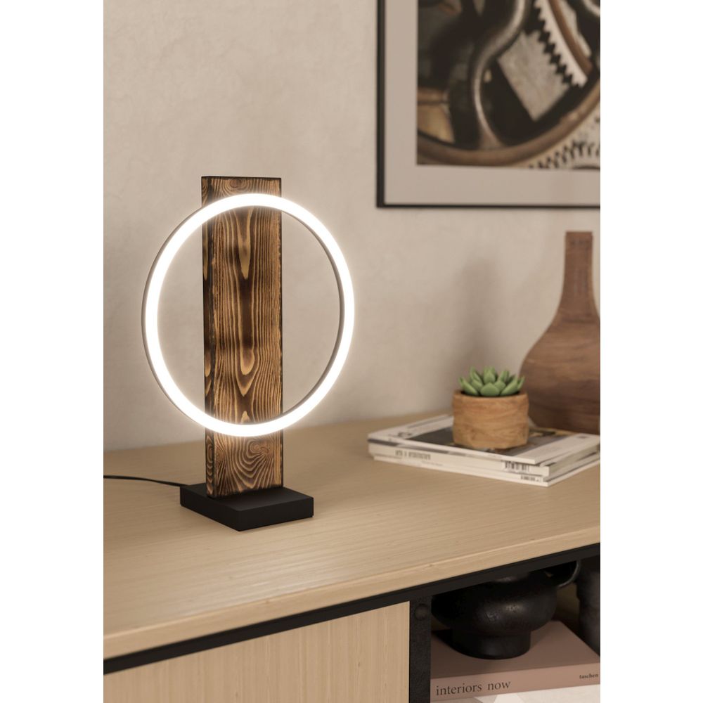 Eglo Boyal stolna/1, led, 12w, 1700lm, crna/bijela/rustik smeđe/drvo  slika 5