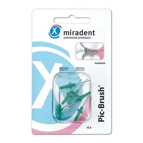 Miradent Pic-Brush, refill kit, green 6er slika 1