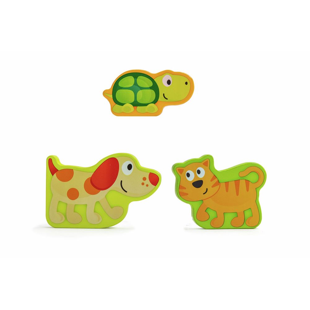 Hape Drvena dvostrana slagalica Sunny Valley Puzzle slika 4
