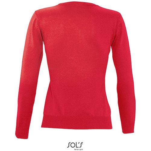 GALAXY WOMEN ženski džemper na V izrez - Crvena, XL  slika 5