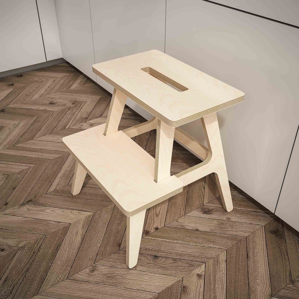 Step stool "CPT3001-47" colour: Natural slika 1
