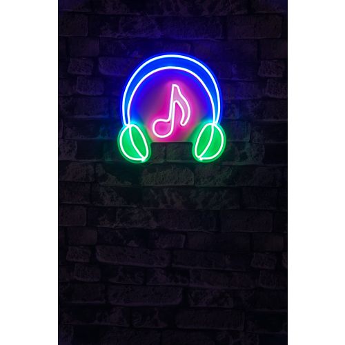 Wallity Ukrasna plastična LED rasvjeta, Music Sound Headphones - Pink slika 2