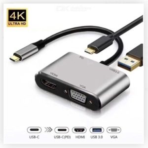 Linkom Adapter-konvertor TIP-C na HDMI+ VGA +USB+TIP C+ AUDIO