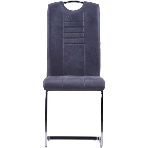 Konzolne blagovaonske stolice sive 4 kom umjetna brušena koža slika 21