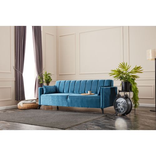 Atelier Del Sofa Trosjed na razvlačenje, Tirkiz, Ova 3-Seat - Turquoise slika 2