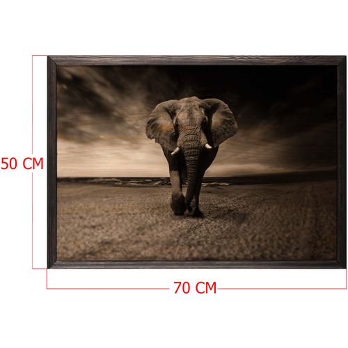 Wallity Drvena uokvirena slika, Strong Elephant XL slika 3