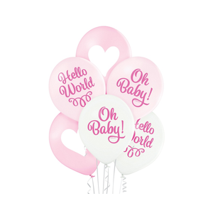 Balon Oh Baby Girl 30cm, 6kom