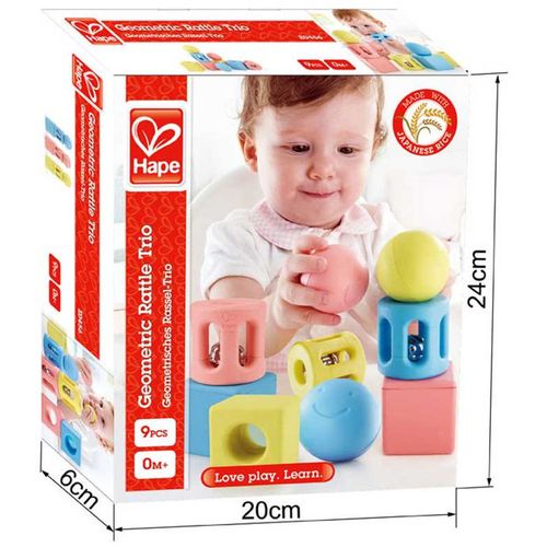 Hape Geometrijski set zvečki Geometric Rattle Trio E0456A  slika 5