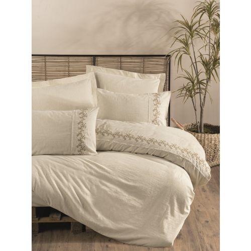 Daria Cream Double Quilt Cover Set slika 1