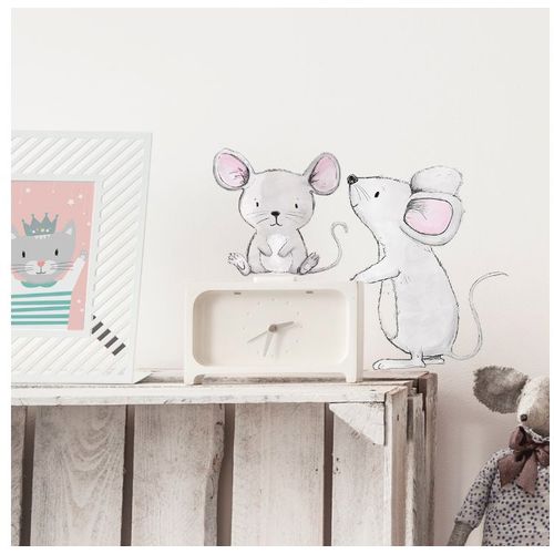 Pastelowe zidne naljepnice obitelj miševa slika 1