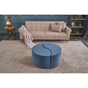 Atelier Del Sofa Tabure, Plava, Alis Puf - Blue