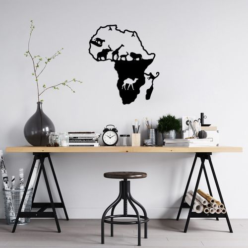 Wallity Animals Of Africa - 454 Black Decorative Metal Wall Accessory slika 2