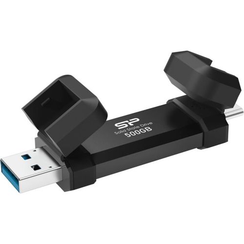 Silicon Power SP500GBUC3S72V1K Portable Stick-Type SSD 500GB, DS72, USB 3.2 Gen 2 Type-C/Type-A, Read up to 1050MB/s, Write up to 850MB/s, Black slika 3