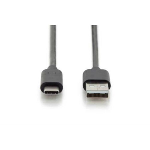 Digitus USB kabel USB 2.0 USB-C® utikač, USB-A utikač 3.00 m crna dvostruko zaštićen, utikač primjenjiv s obje strane AK-300148-030-S slika 2