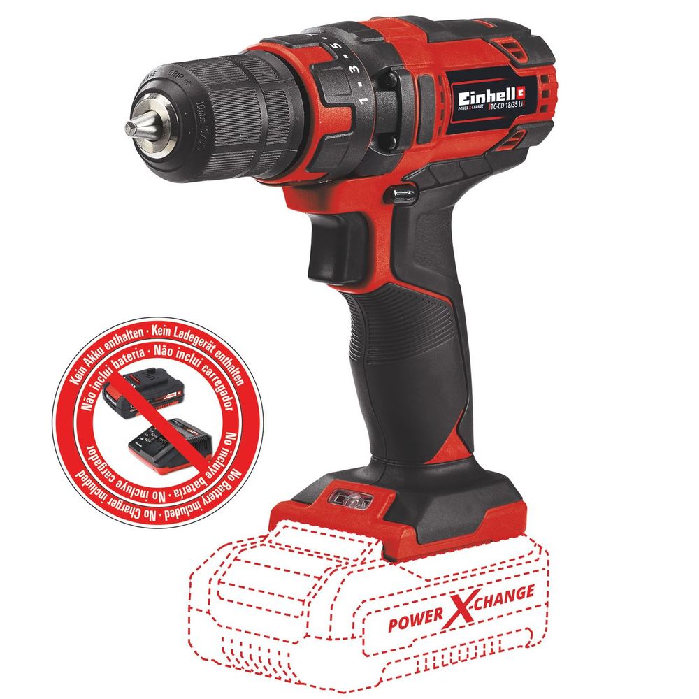 Einhell Akumulatorska bušilica TC-CD 18/35 Li - Solo slika 2