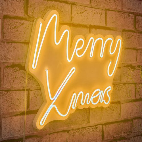 Wallity Ukrasna plastična LED rasvjeta, Merry Christmas - Yellow slika 9