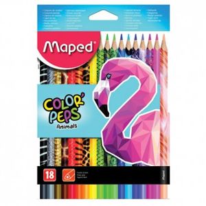 Bojice drvene Maped Color'Peps Animals trobridne 18/1 MAP832218