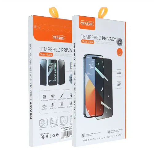 Kaljeno staklo 6D Pro Veason Privacy Glass – za iPhone 13 crno slika 1