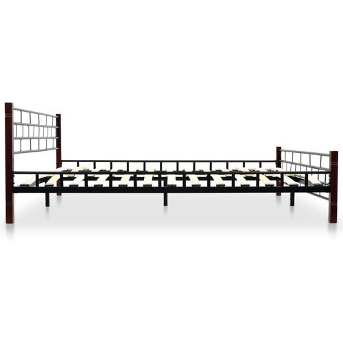 275641 Bed with Mattress Black Metal 180x200 cm(246737+241405) slika 22