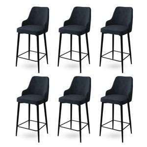 Enox - Crni Bar Stolac Set (6 Komada)