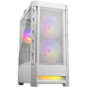 COUGAR | Duoface RGB White | PC Case | Mid Tower / Airflow Front Panel / 2 x 140mm &amp; 1x 120mm ARGB Fans incl. / TG Left Panel