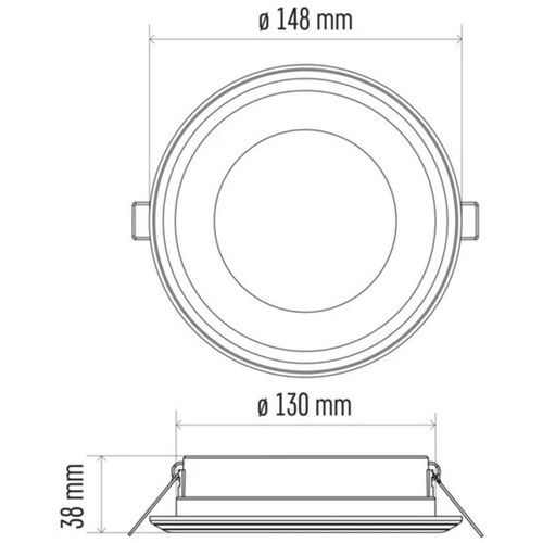 LED panel okrugli ugradni EMOS 13W  WW  ZD1321 slika 3