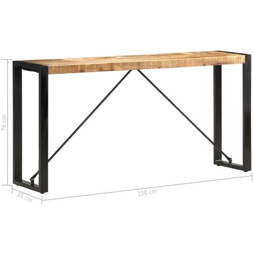 Konzolni stol 150 x 35 x 76 cm od masivnog drva manga slika 32