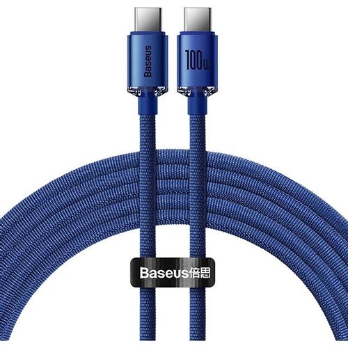 Baseus kabel Crystal Shine Series Type-C/Type-C, 5A, 100W, FC, 2m (plavi) slika 1