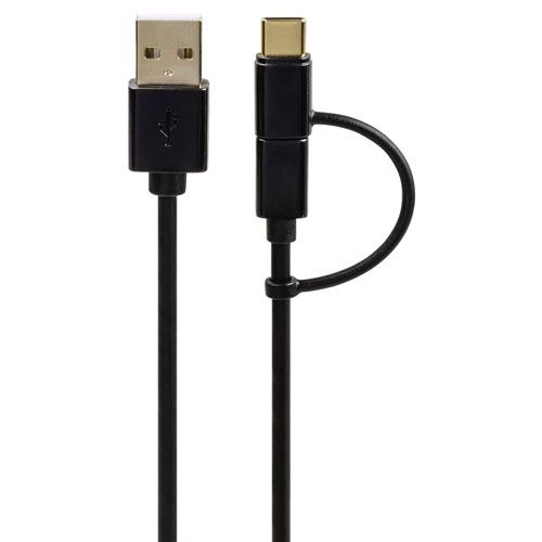 HAMA USB kabl Micro USB na USB Tip C (Crni) slika 2