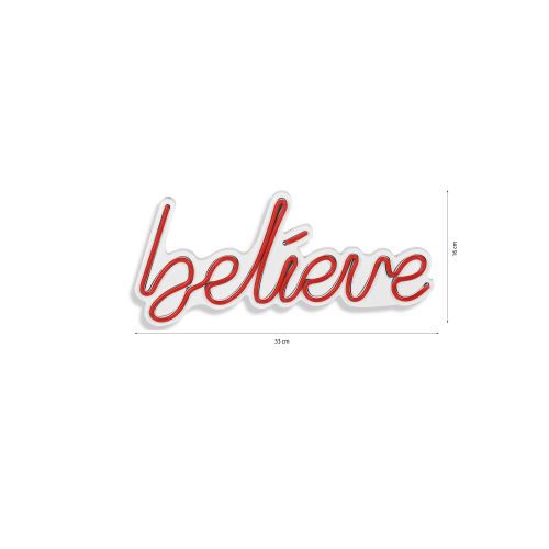 Wallity Ukrasna plastična LED rasvjeta, Believe - Red slika 8