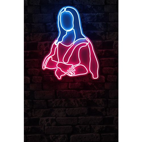 Wallity Ukrasna plastična LED rasvjeta, Mona Lisa - Pink slika 10