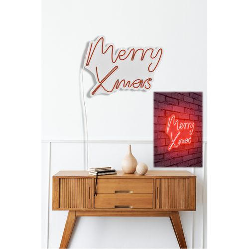 Wallity Ukrasna plastična LED rasvjeta, Merry Christmas - Red slika 11