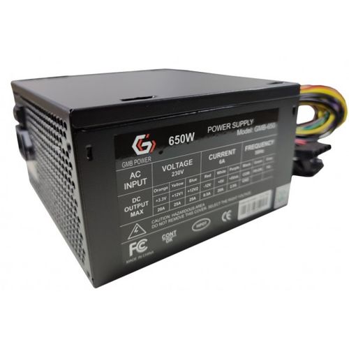 GMB-650-12 sa kutijom ** Gembird napajanje 650W 12cm FAN,20+4pn,4pin,3xSATA,1xIDE 4-pin, 6-pin(1720) slika 2