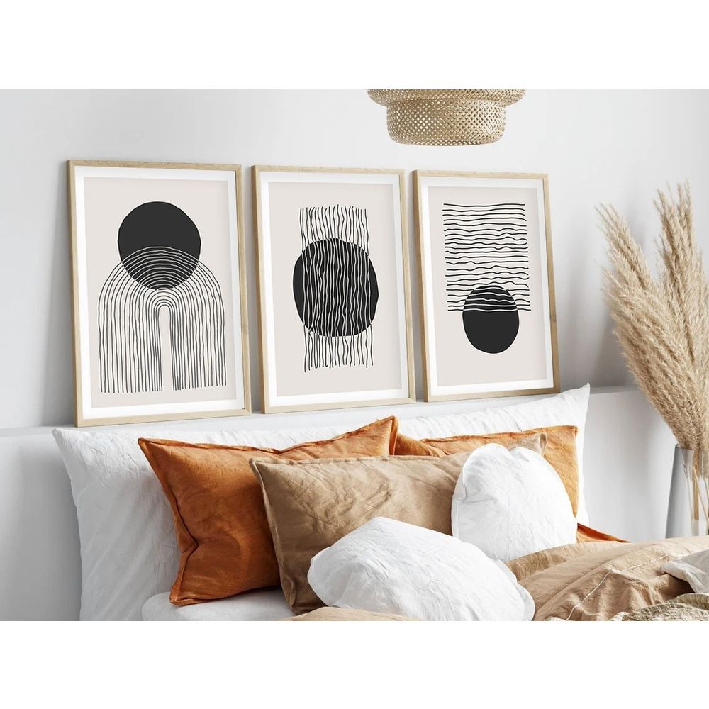 Huhu213 - Dekorativno Slikarstvo u Okviru od MDF-a 50 x 70 (Set od 3 Komada) slika 3