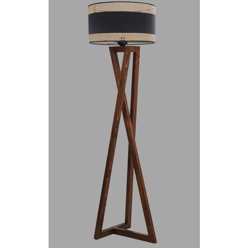 Maçka Ceviz Lambader Silindir 03 Rattan Abajurlu Walnut Floor Lamp slika 2