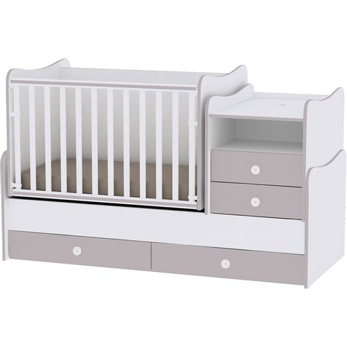 LORELLI BED COMBO Modularni krevetić 4u1 s Mehanizmom Ljuljanja White/String 172 x 72 cm slika 2