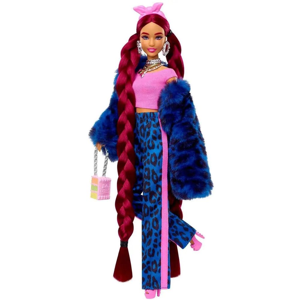 Barbie Lutka Extra -  Blue Leopard Suit slika 1