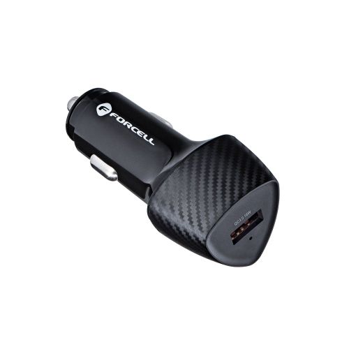 FORCELL CARBON auto punjač USB QC 3.0 18W CC50-1A crni (Ukupno 18W) slika 4