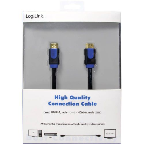 LogiLink HDMI priključni kabel HDMI A utikač, HDMI A utikač 3.00 m crna CHB1103  HDMI kabel slika 3