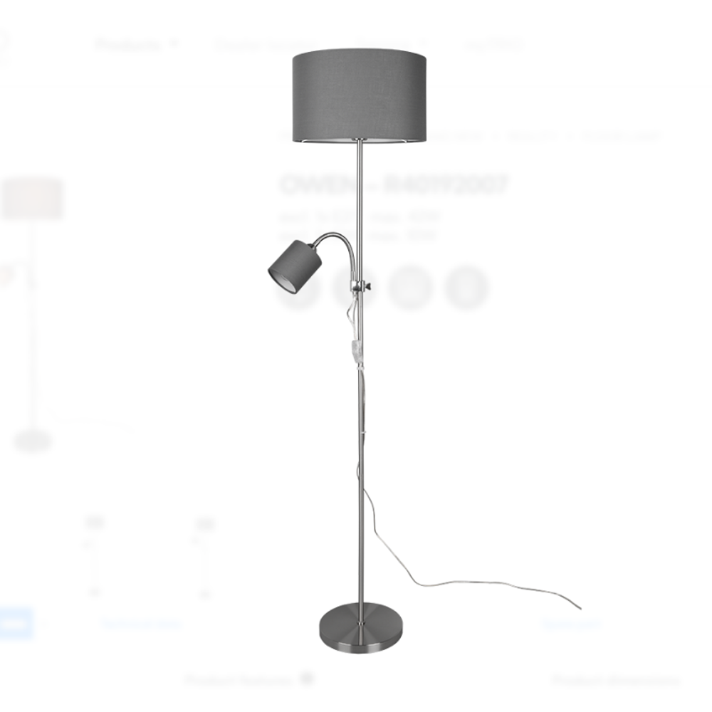 OWEN PODNA LAMPA SIVO slika 5