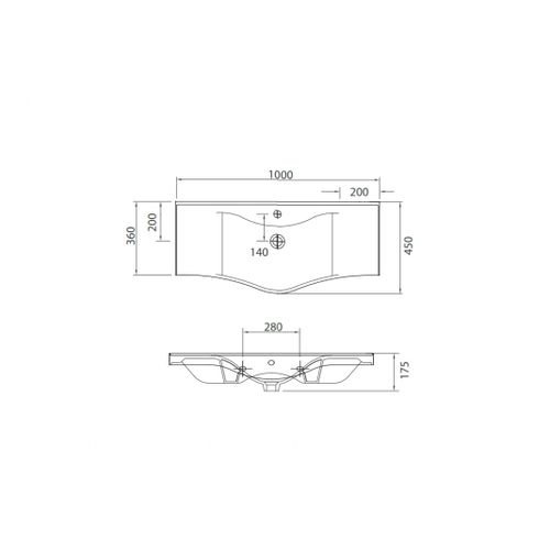 Umivaonik Basic 100 slika 3