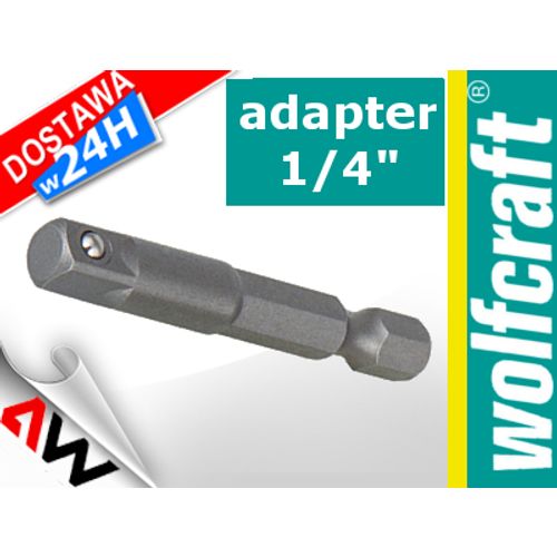 WOLFCRAFT ADAPTER KLUCZY NASADOWYCH 1/4" - 6-KĄT 1/4" slika 2