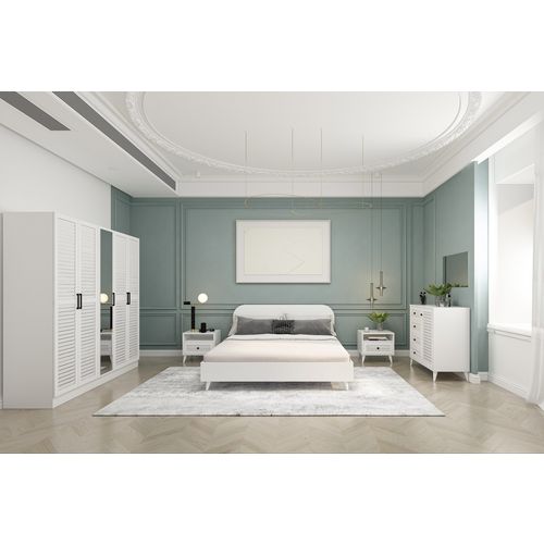 Woody Fashion Garnitura za spavacu sobu, Bijela boja, Nil 105 - White slika 1