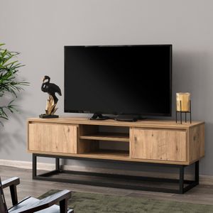 TV Stalak Belinda 140 Crni, Od Borovine