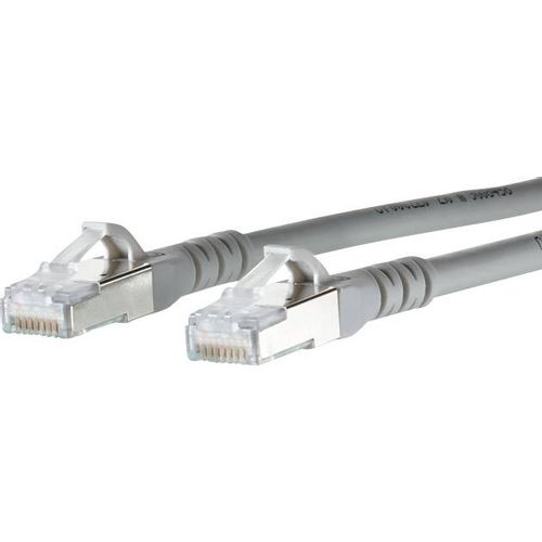 Metz Connect 1308453033-E RJ45 mrežni kabel, Patch kabel cat 6a S/FTP 3.00 m siva sa zaštitom za nosić 1 St. slika 2