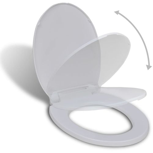 Toaletna daska s mekim zatvaranjem bijela ovalna slika 8